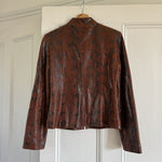 Y2K style faux snakeskin leather jacket Palace of Nowhere