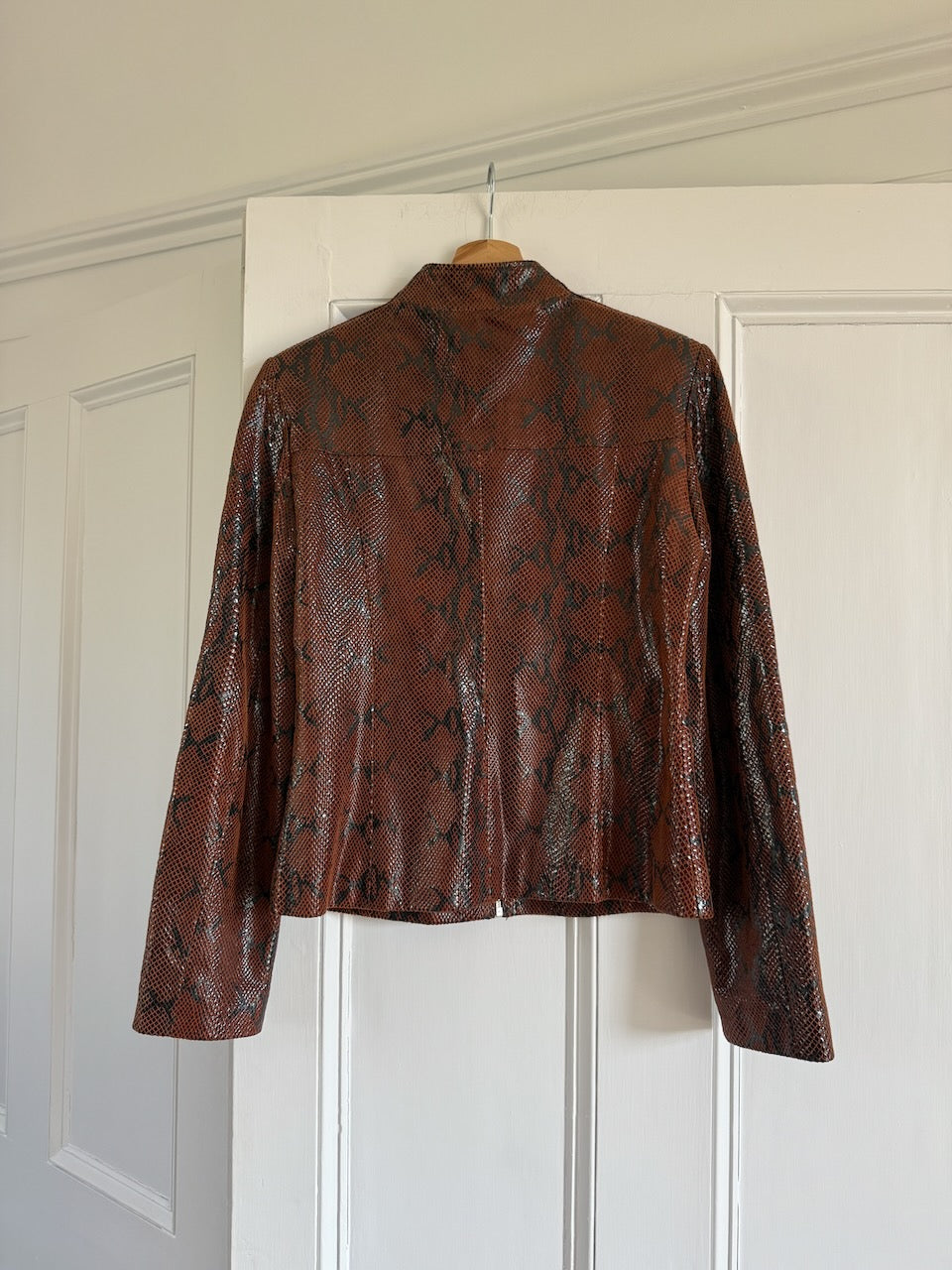 Y2K style faux snakeskin leather jacket Palace of Nowhere