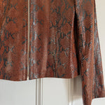 Y2K style faux snakeskin leather jacket Palace of Nowhere