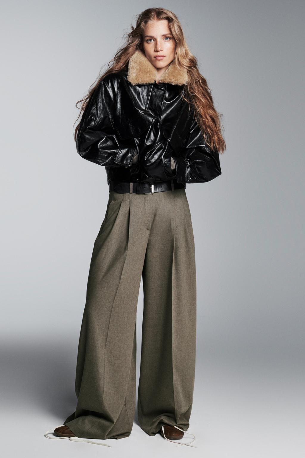 Zara faux black leather bomber jacket Palace of Nowhere