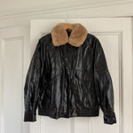 Zara faux black leather bomber jacket Palace of Nowhere