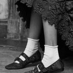 Cecilie Bahnsen x Charles & Keith quilted satin Dahlia Mary Janes 