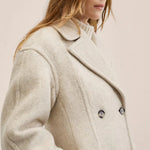 Mango oatmeal wool blend double breasted coat at Palace of Nowhere