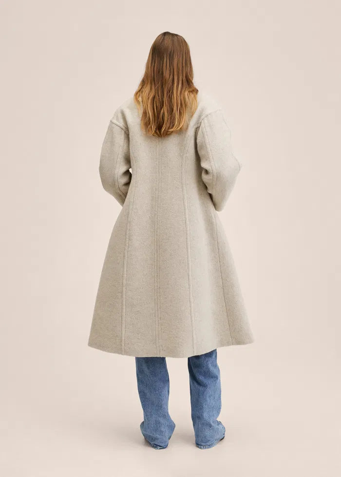 Mango oatmeal wool blend double breasted coat at Palace of Nowhere